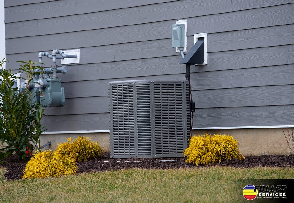 Outdoor HVAC unit working to filter and circulate clean air, improving indoor air quality throughout the home.
